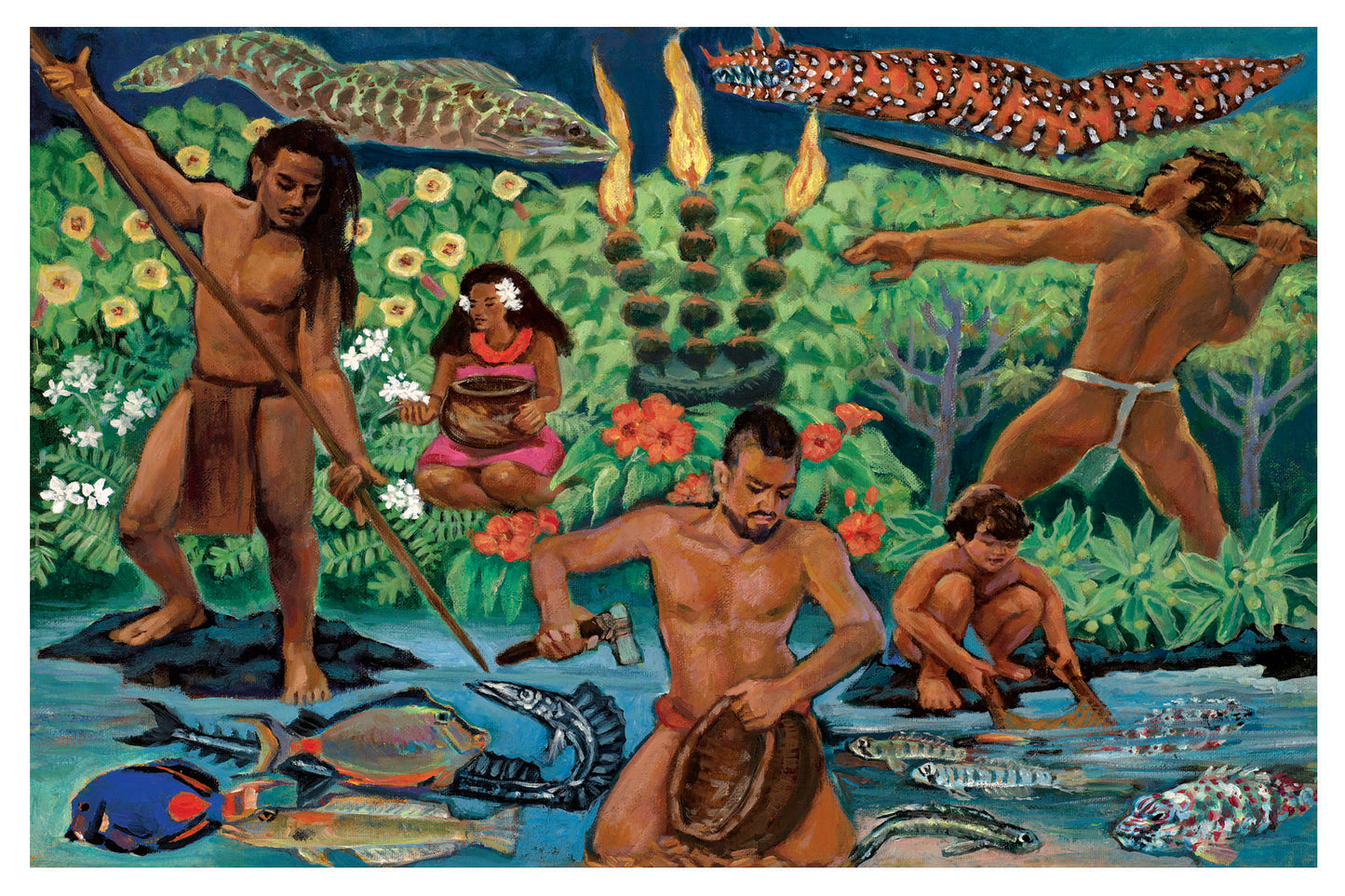 11" x 14" Matted Kumulipo Prints